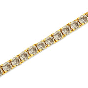 Bids.com 14K Yellow Gold Plated .925 Sterling Silver 8.0 Cttw Diamond Classic Link Tennis Bracelet (K-L Color, I2-I3 Clarity) - 7-1/4" Bracelets