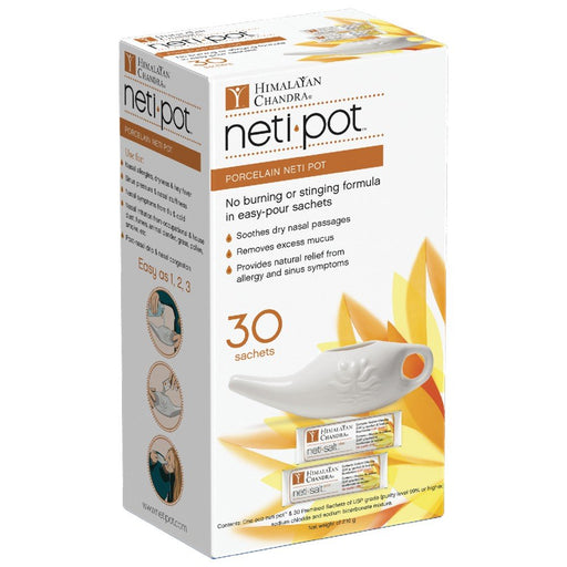 Himalayan Chandra Himalayan Chandra  Porcelain Sachets Neti Pot 30Ct Pots & Planters White Smoke