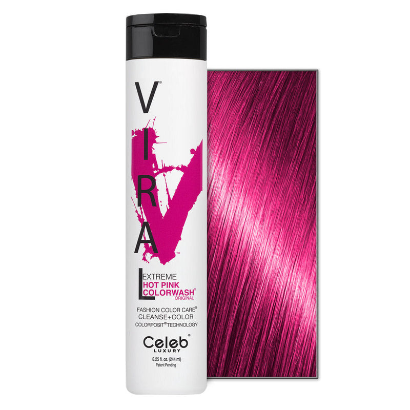 Celeb Luxury Celeb Luxury Viral Extreme Colorwash Hot Pink Shampoo 8.25 Oz Shampoo