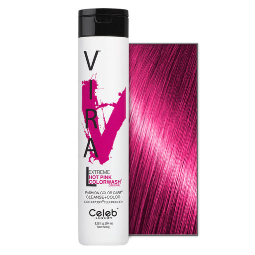 Celeb Luxury Celeb Luxury Viral Extreme Colorwash Hot Pink Shampoo 8.25 Oz Shampoo White Smoke