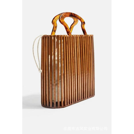 Purse Plus Vintage Bamboo Woven Handbag