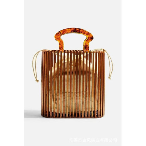 Purse Plus Vintage Bamboo Woven Handbag