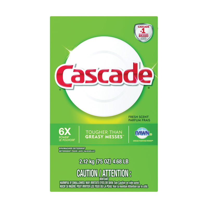 Cascade Cascade Complete Powder Dishwasher Detergent, Fresh Scent 75 Oz Dish Detergent & Soap White Smoke