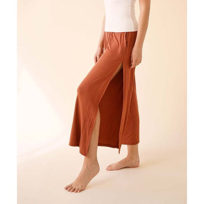 Bamboo Ankle Length Slit Pants