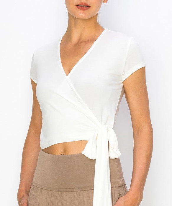 BAMBOO WRAP CROP CAM SLV