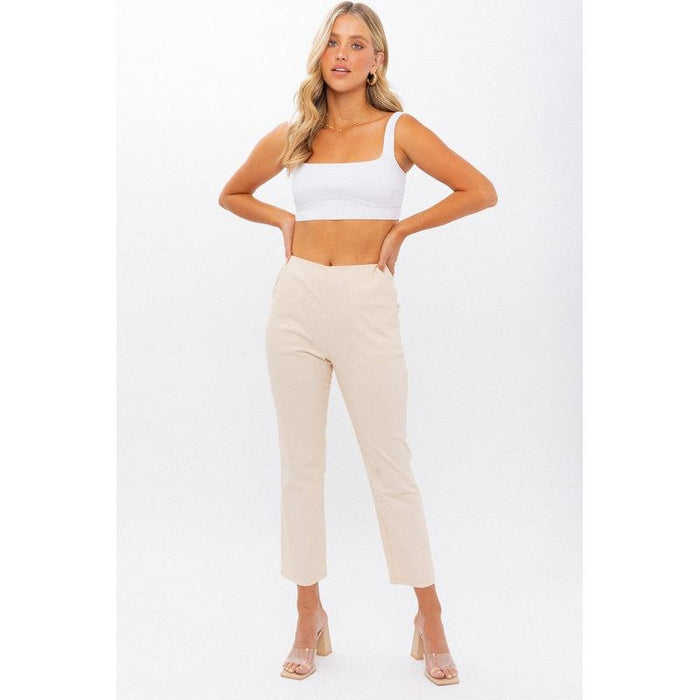 High-Waisted Crop Pants