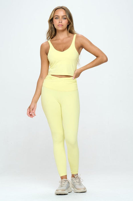 Cropped Tank Top (Same Fabric as Lululemon Align) in Yellow Sunshine