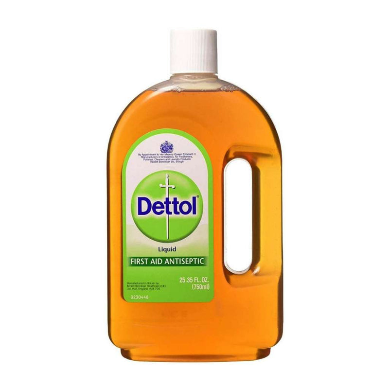 Dettol Dettol Liquid First Aid Antiseptic England 750 ML First Aid White Smoke