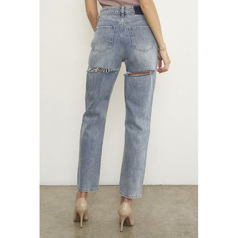 High Waist Straight Jeans