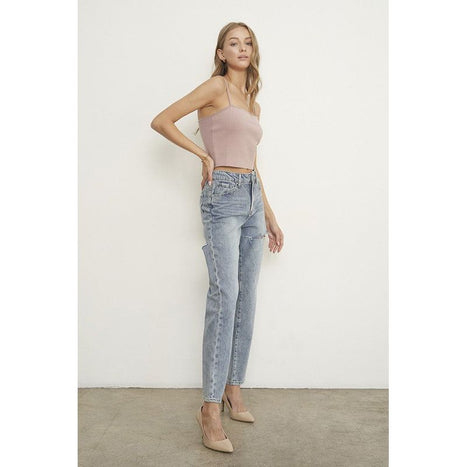 High Waist Straight Jeans