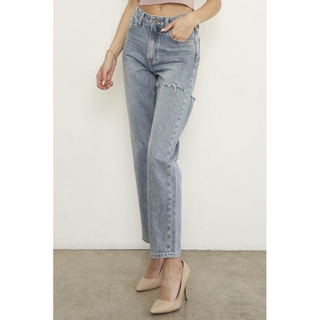 High Waist Straight Jeans