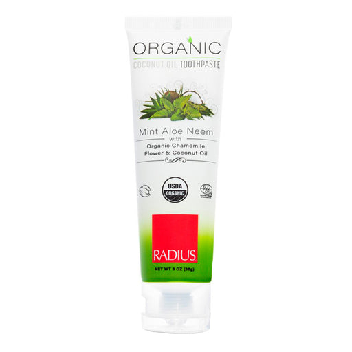 Radius Radius Toothpaste, Organic, Mint Aloe Neem, Paste 3 Oz Toothpaste