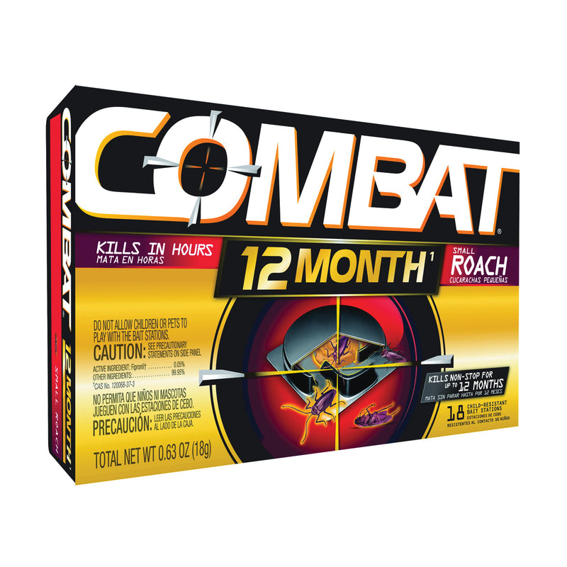 Combat Combat Max Small Roaches 12 Month Roach Killing Bait Stations 18 Ct Box Pest Control