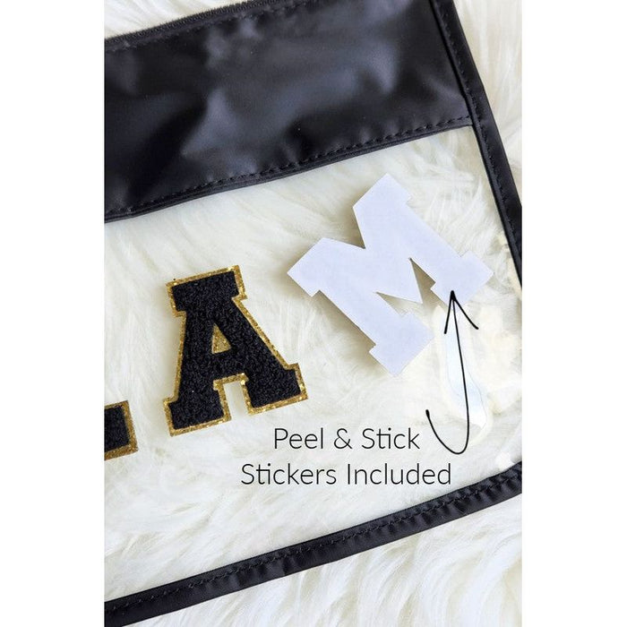 Varsity Letter Clear Pouch Travel Organizer