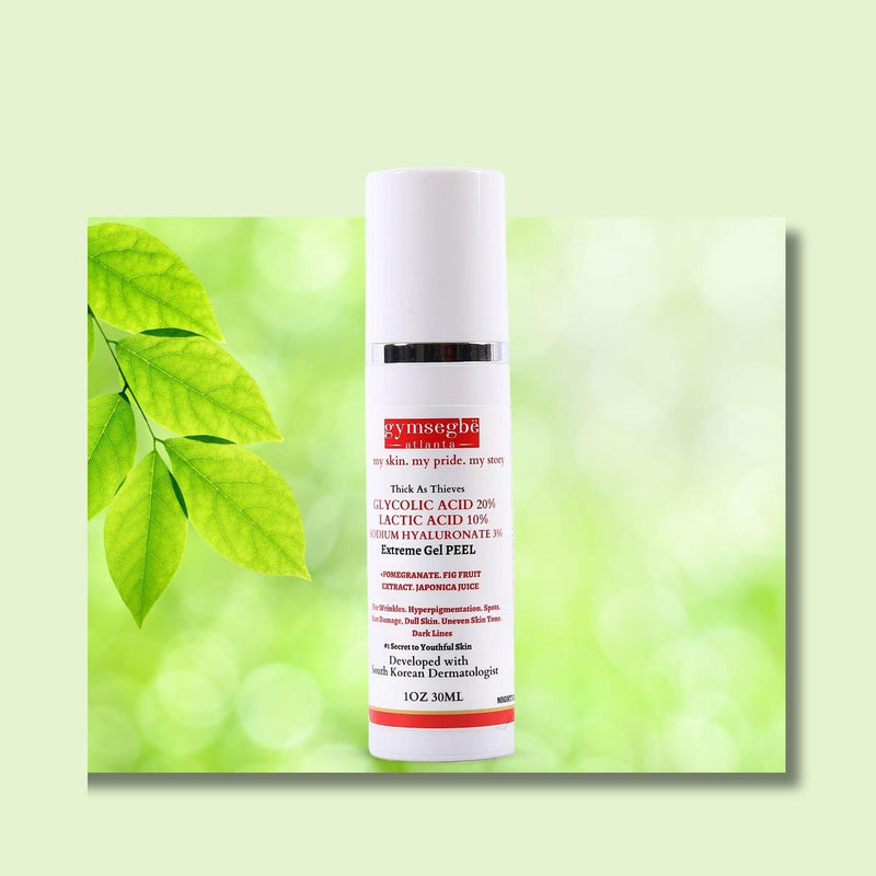 gymsegbë Thick As Thieves Pure Glycolic Acid Lactic Acid Extreme Gel Peel - 30ml Exfoliation, Dark Spots, Hyperpigmentation