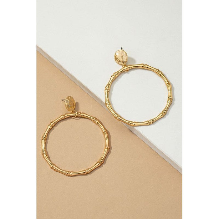 Large Statement Bamboo Hoop Earrings