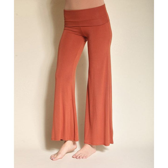 Open Leg Classic Bamboo Palazzo Pants