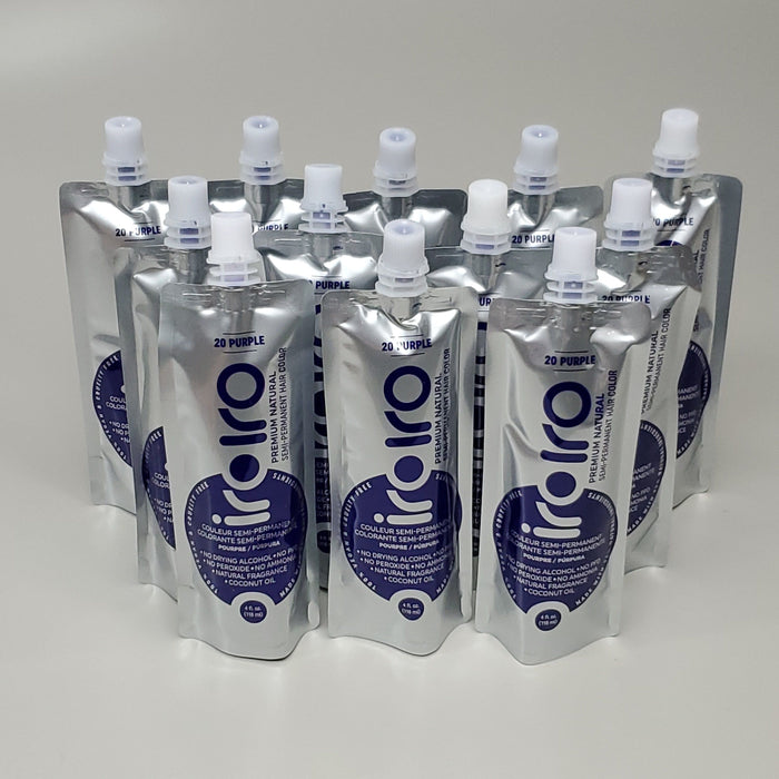 Paywut - Iroiro 12 Pk! Premium Natural 20-Purple Semi Permanent Hair Color 4 Fl Oz (New)