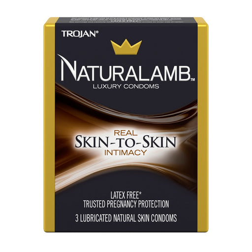 Trojan Trojan Naturalamb Latex Free Lubricated Condoms - 3ct Condoms Dark Slate Gray