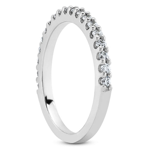Bids.com 14k White Gold Shared Prong Diamond Wedding Ring Band with U Settings Rings