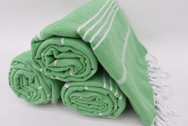 MONACO GREEN TURKISH TOWEL