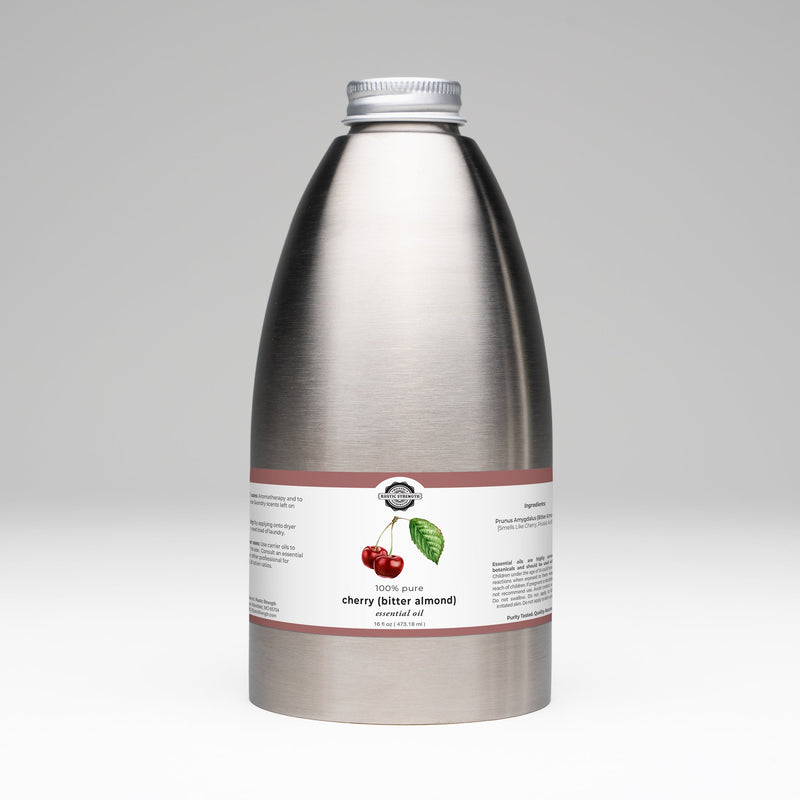 Rustic Strength Cherry (Bitter Almond) Essential Oil Scenting Oil Gray 16 oz Stainless Steel Bottle