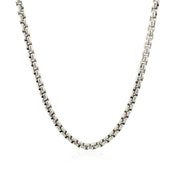 Bids.com 3.0mm Sterling Silver Rhodium Plated Round Box Chain Necklaces