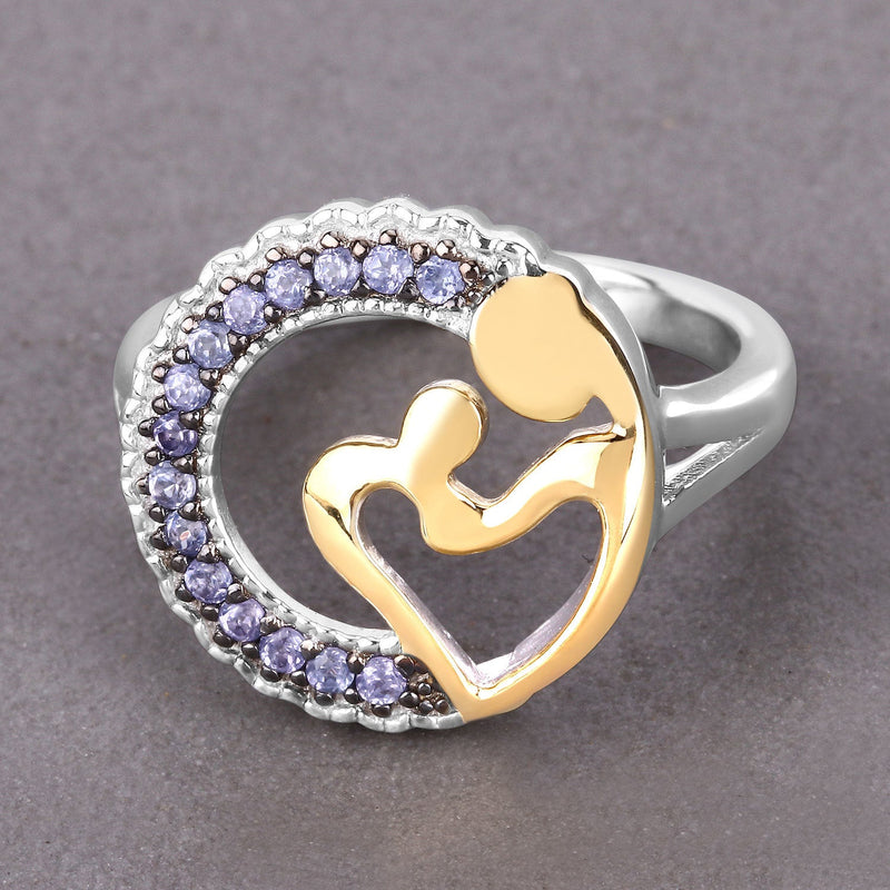Bids.com 0.28 Carat Genuine Tanzanite .925 Sterling Silver Ring Rings