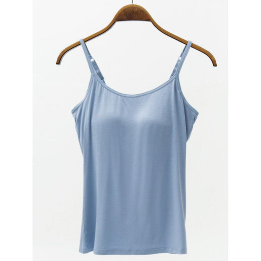 Adjustable Strap Modal Cami with Bra