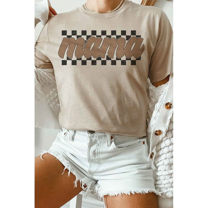 Checkered Mama Graphic T-Shirt