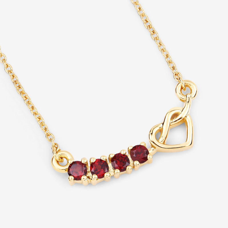 Bids.com 0.32 Carat Genuine Garnet .925 Sterling Silver Necklace Necklaces