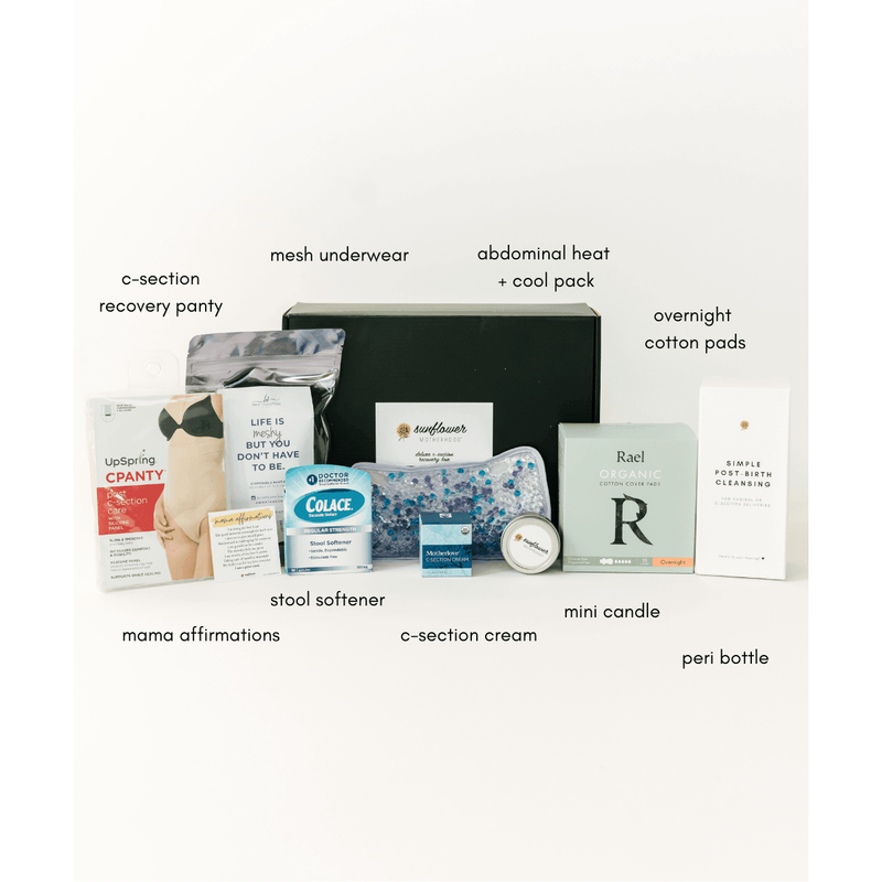 Sunflower Motherhood Deluxe C-Section Recovery Box Baby Gift Set
