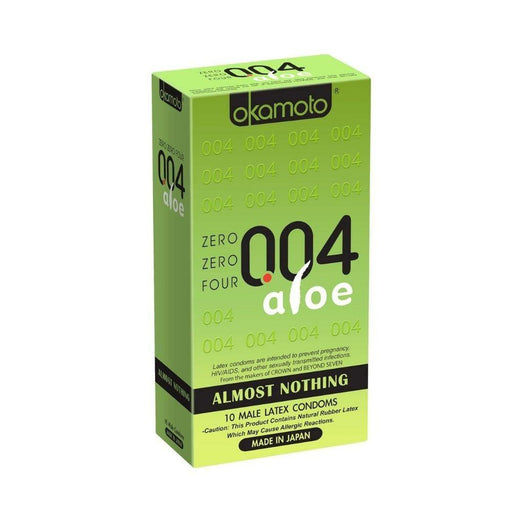 Okamoto Okamoto Condoms, Male Latex, Aloe, Almost Nothing 004 Condoms Yellow Green
