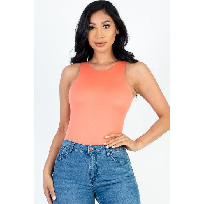 Casual Solid Tank Bodysuit