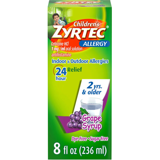 Zyrtec Children's Zyrtec® 24-HR Allergy Relief – Grape Flavor - 8 Oz Health & Beauty