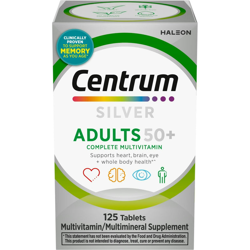 Centrum Centrum® Silver® Multivitamin for Adults 50 Plus – 125 Tablets Vitamins & Supplements