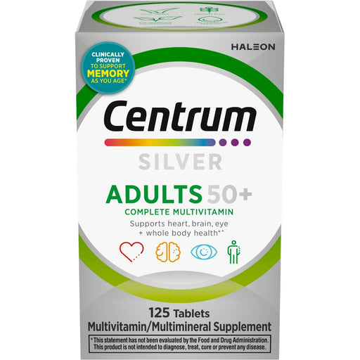 Centrum Centrum® Silver® Multivitamin for Adults 50 Plus – 125 Tablets Vitamins & Supplements