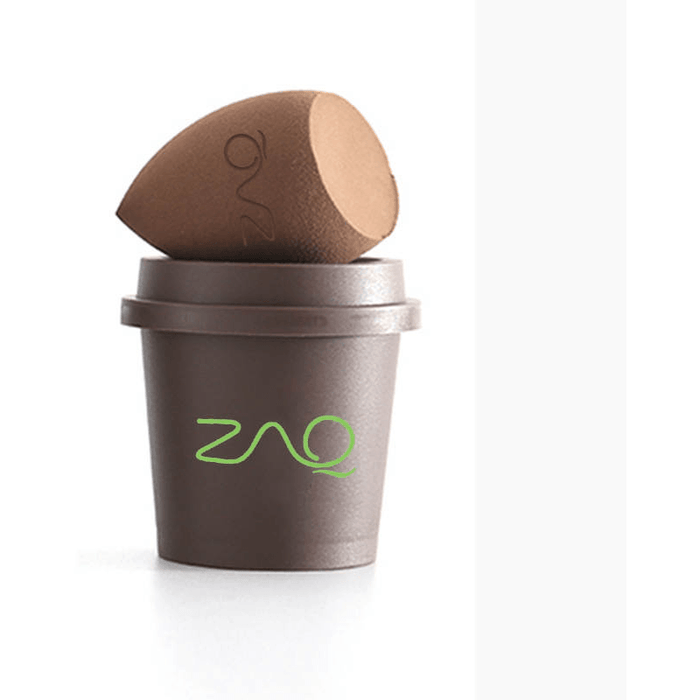 ZAQ Skin & Body - Makeup Sponge Set, Makeup Blender In Coffee Cup, Cosmetic Tools For Liquid, Powder, Bb Cream & Sunscreen