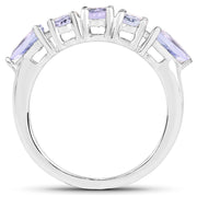 Bids.com 2.33 Carat Genuine Tanzanite .925 Sterling Silver Ring Rings