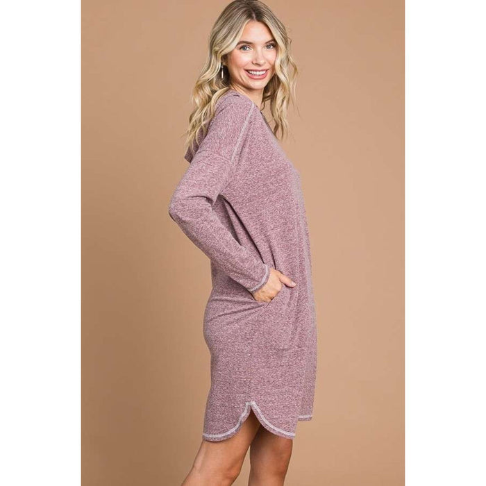 Culture Code Hooded Long Sleeve Sweater Dress