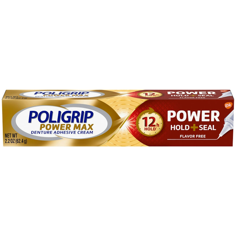 Super Poligrip Super Poligrip Denture Adhesive Cream, Power Hold + Seal 2.2 Oz Denture Adhesives
