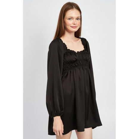 Emory Park Baby Doll Mini Dress With Ruffle Detail