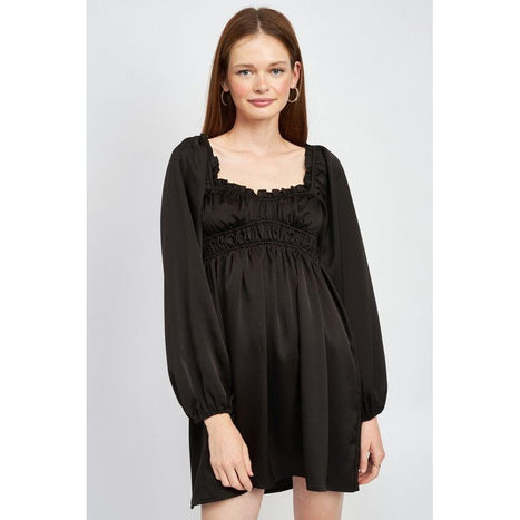 Emory Park Baby Doll Mini Dress With Ruffle Detail