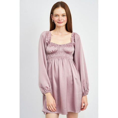 Emory Park Baby Doll Mini Dress With Ruffle Detail