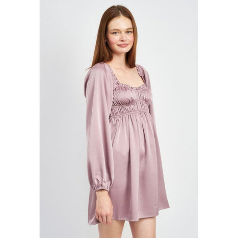 Emory Park Baby Doll Mini Dress With Ruffle Detail