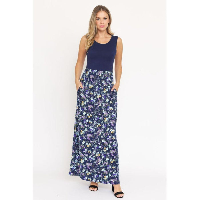 Sleeveless Floral Maxi Dress