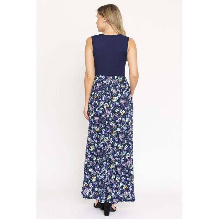 Sleeveless Floral Maxi Dress