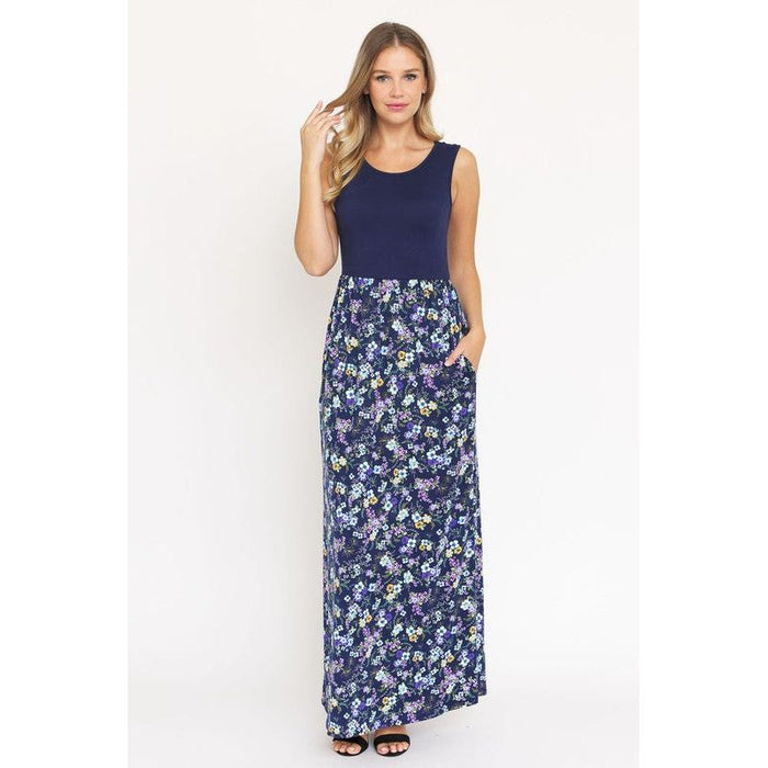 Sleeveless Floral Maxi Dress