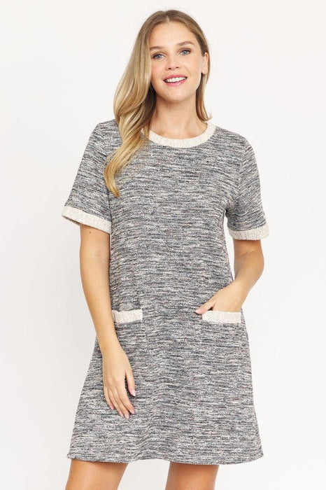 Preppy Tweed Shift Dress