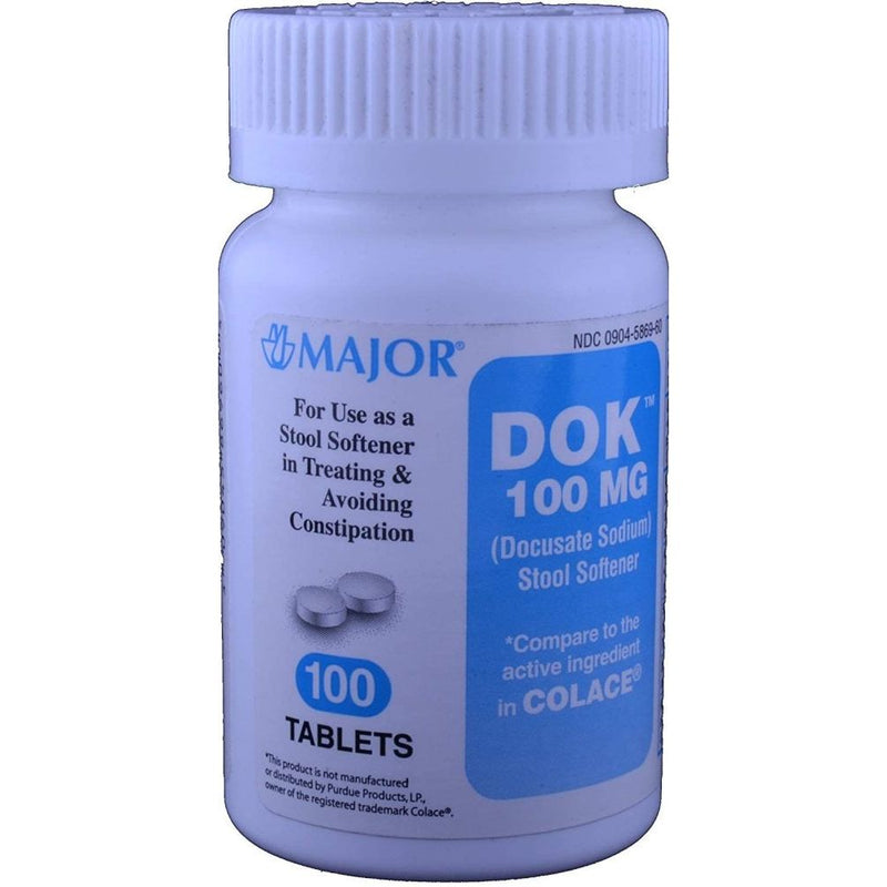 Major Pharmaceuticals Major Pharmaceuticals Dok Stool Softener Laxative 100 Mg Softgels Health & Beauty